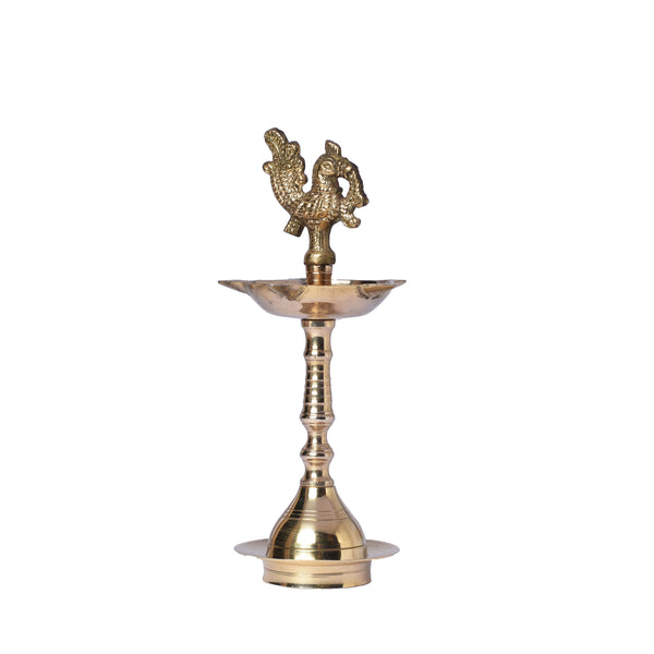 BRASS KERALA FANCY MURUGA DEEPA - 1Pc